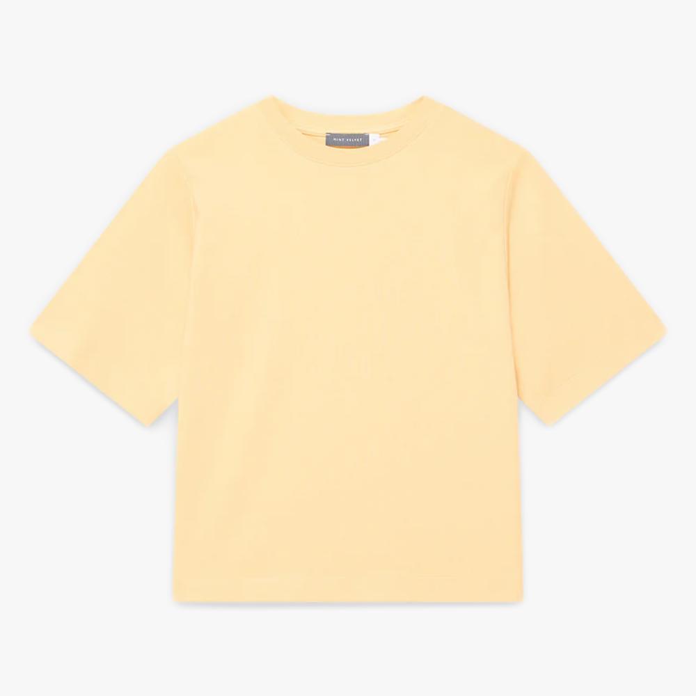 Mint Velvet Yellow Cotton Ultimate T-Shirt